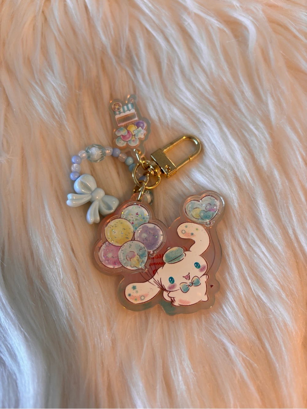 Cute Pastel Balloon Sanrio Cinnamoroll Keychain